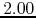 $2.00$