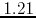 $1.21$