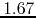 $1.67$