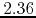 $2.36$