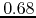 $0.68$