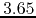 $3.65$
