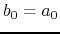 $b_{0}=a_{0}$