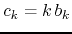 $c_{k}=k\,b_{k}$