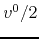 $v^{0}/2$