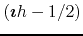 $(\mbox{\boldmath$\imath$}h-1/2)$
