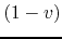 $(1-v)$