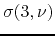 $\displaystyle \sigma(3,\nu)$