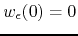 $w_{\epsilon}(0)=0$