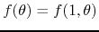 $f(\theta)=f(1,\theta)$