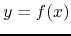 $y=f(x)$