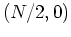$(N/2,0)$
