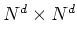 $N^{d}\times N^{d}$