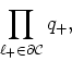 \begin{displaymath}
\prod_{\ell_{+}\in{\partial\cal C}}q_{+},
\end{displaymath}