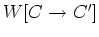 $W[C\rightarrow C']$